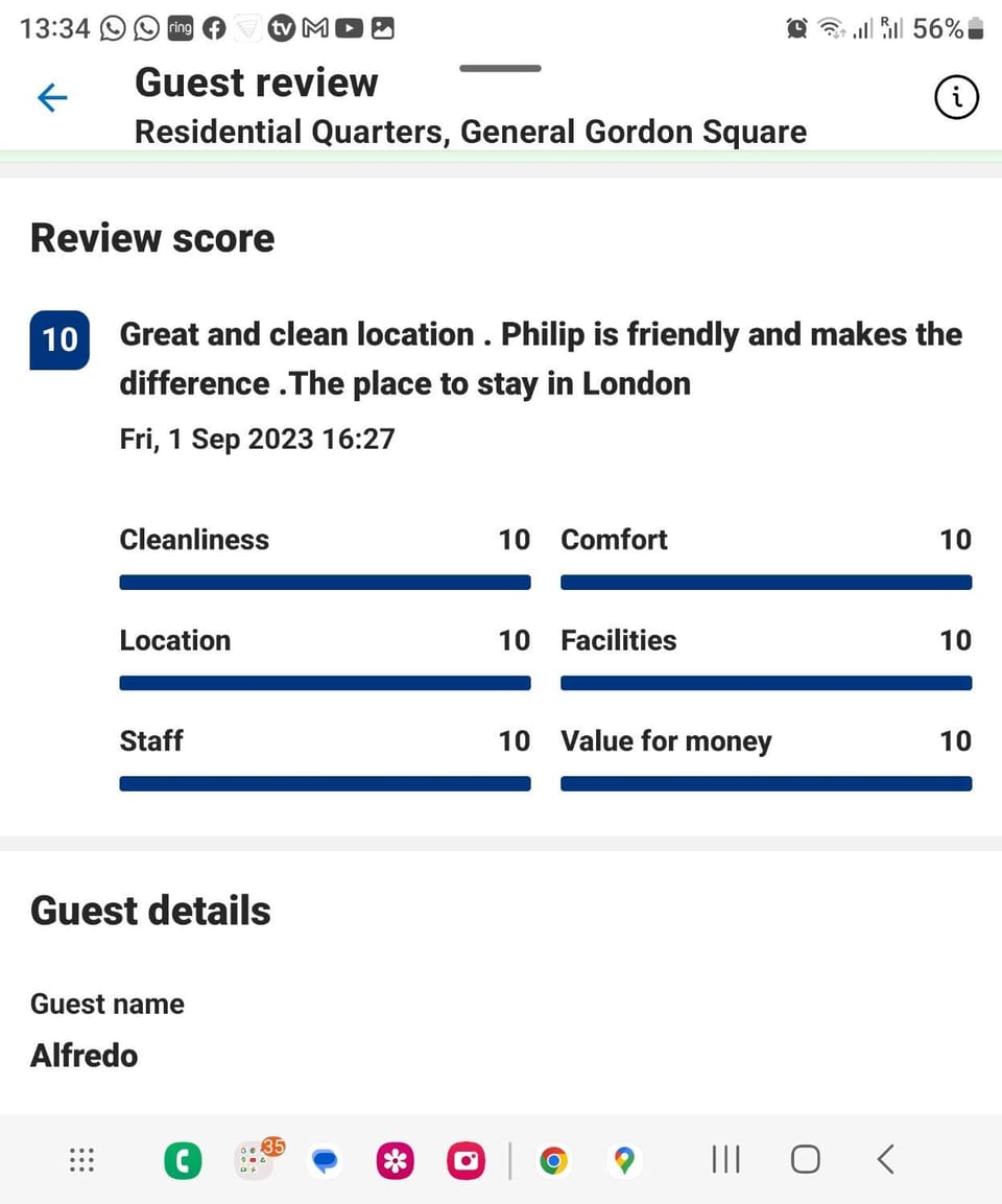 Residential Quarters, General Gordon Square Apartment in London