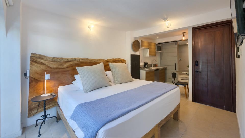 Bed, TV and multimedia, Kitchen or kitchenette, Bedroom, wardrobe, air conditioner