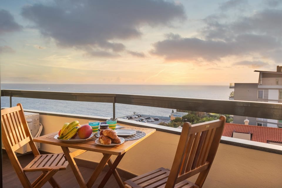 Patio, Off site, Day, Summer, Balcony/Terrace, Balcony/Terrace, Decorative detail, Dining area, Sea view, Sunset