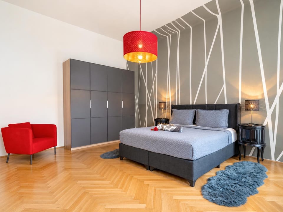 Bed, Photo of the whole room, Bedroom, wardrobe