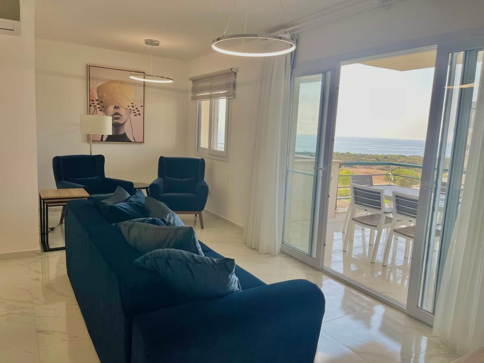 Natural landscape, Living room, Seating area, Sea view
