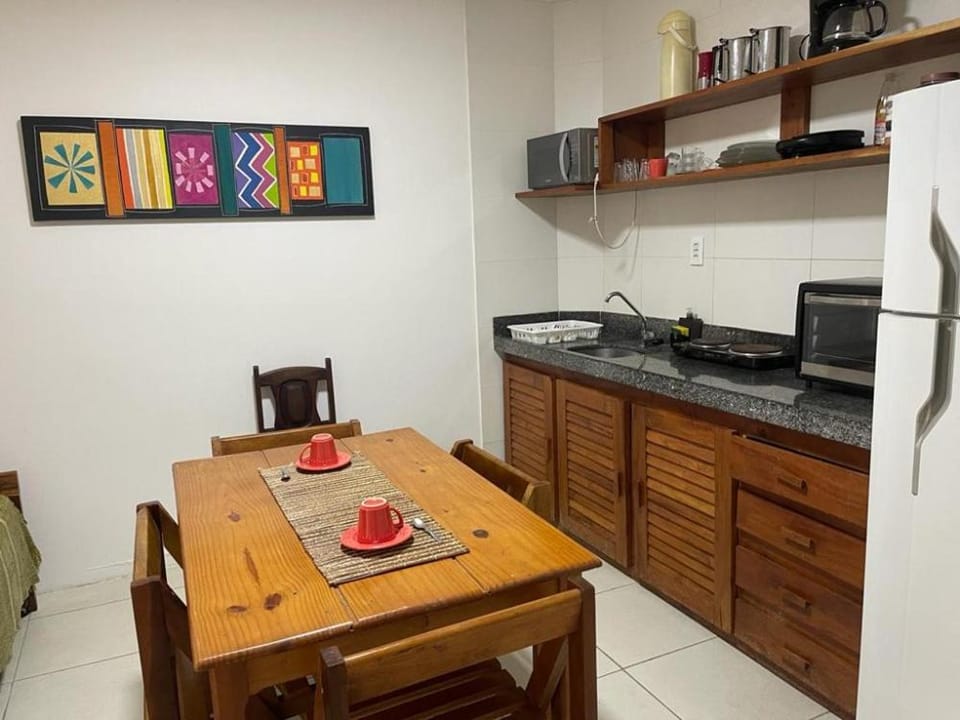 Kitchen or kitchenette, Dining area, microwave, oven, stove, toaster