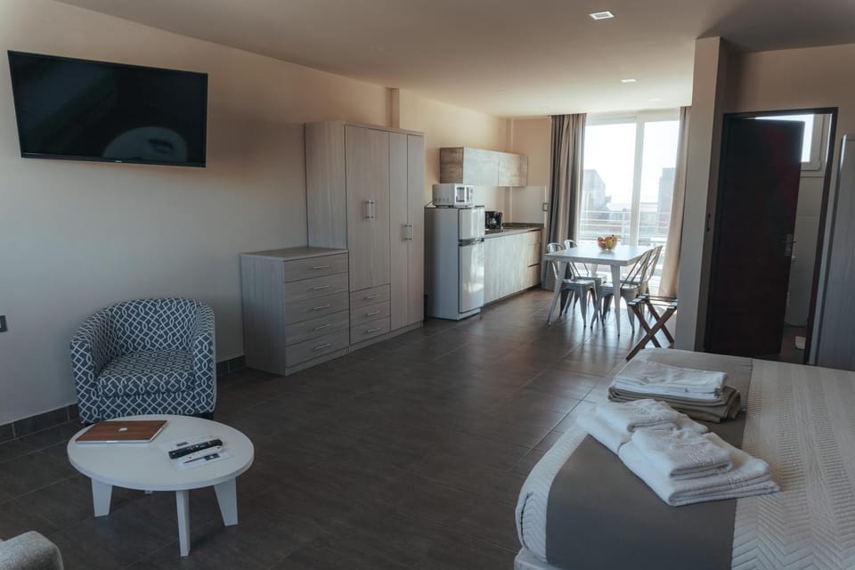 TV and multimedia, Kitchen or kitchenette, Seating area, Dining area, minibar, stove, wardrobe