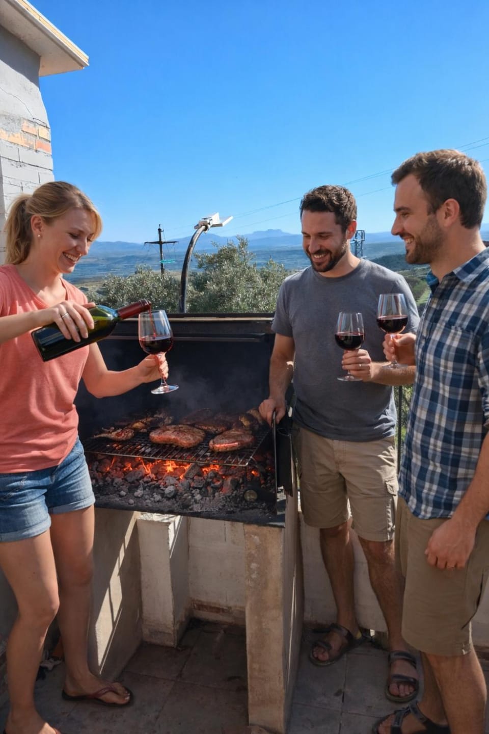 Natural landscape, BBQ facilities, Guests, group of guests