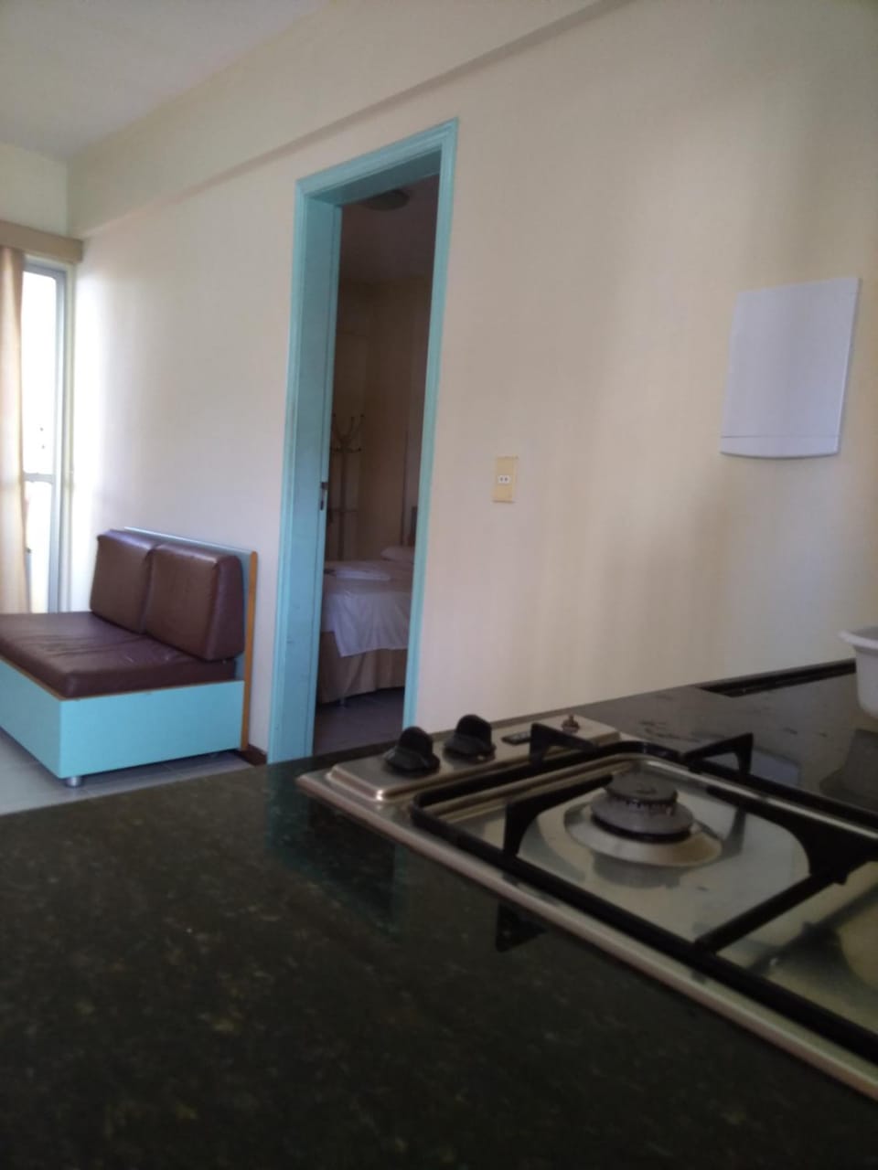 Kitchen or kitchenette, Living room, Seating area, stove
