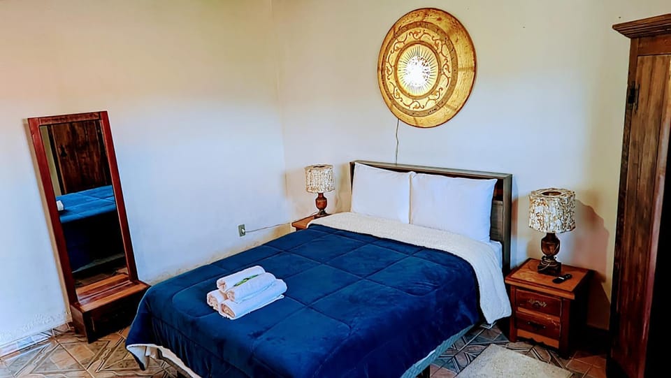 Bed, Photo of the whole room, Bedroom, towels, wardrobe