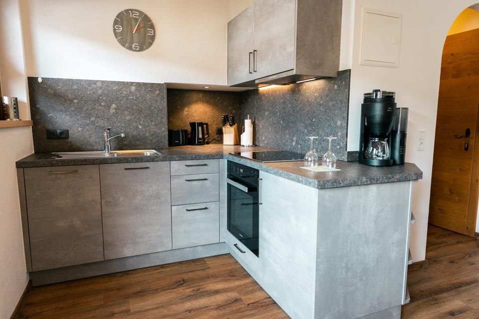 Kitchen or kitchenette, stove, kitchen