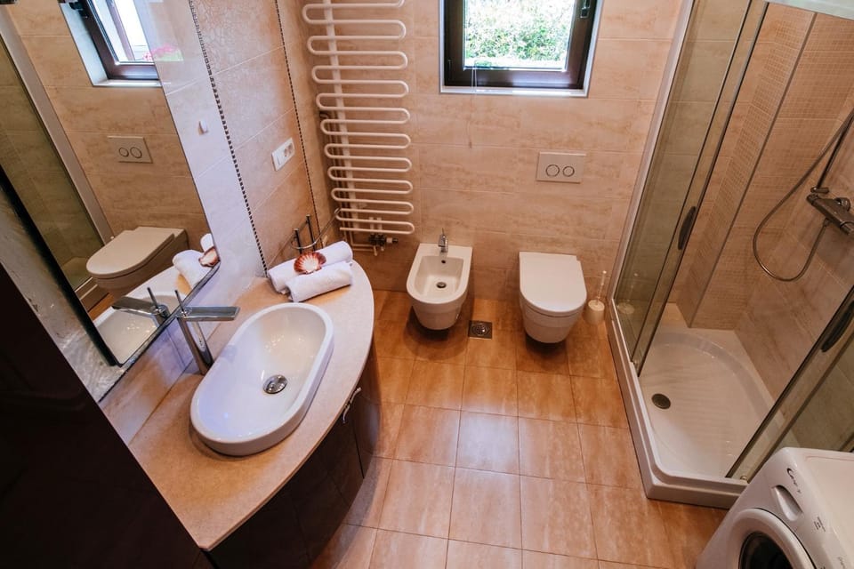 Shower, Toilet, Bathroom, bidet, towels