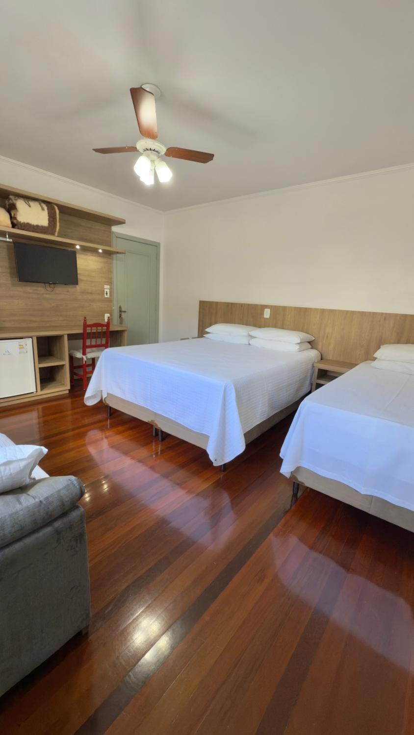 Bed, TV and multimedia, Bedroom, minibar