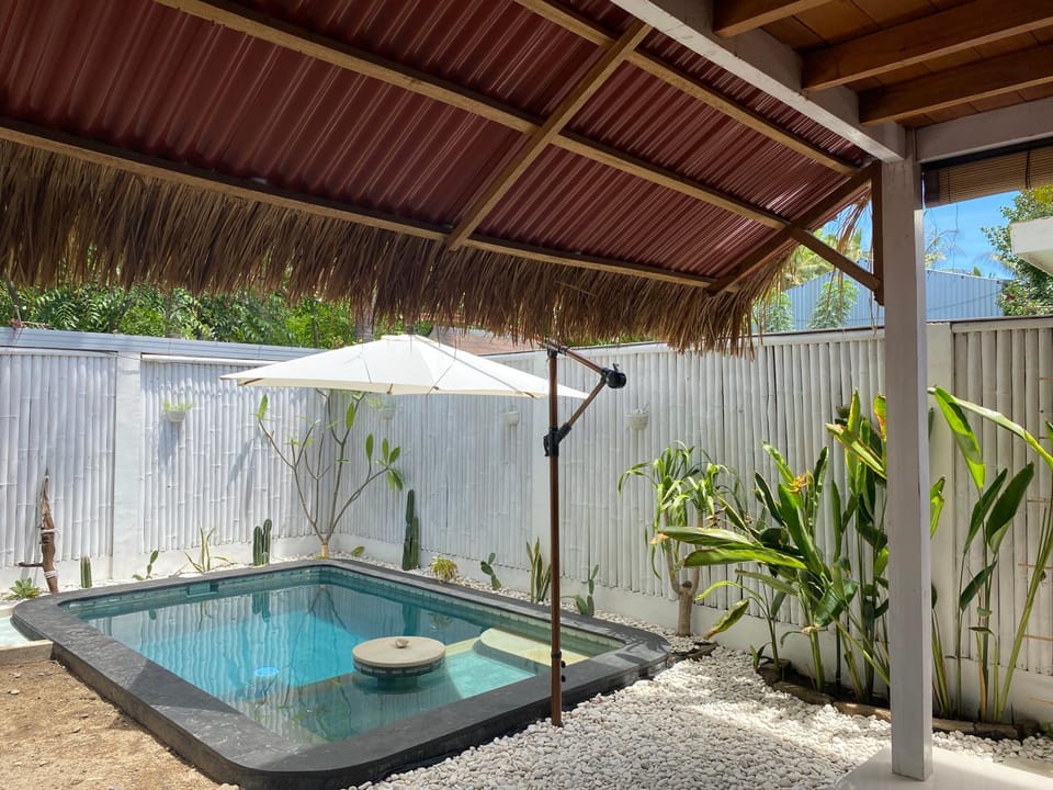 Patio, Day, Natural landscape, Garden, Garden view, Pool view, Swimming pool