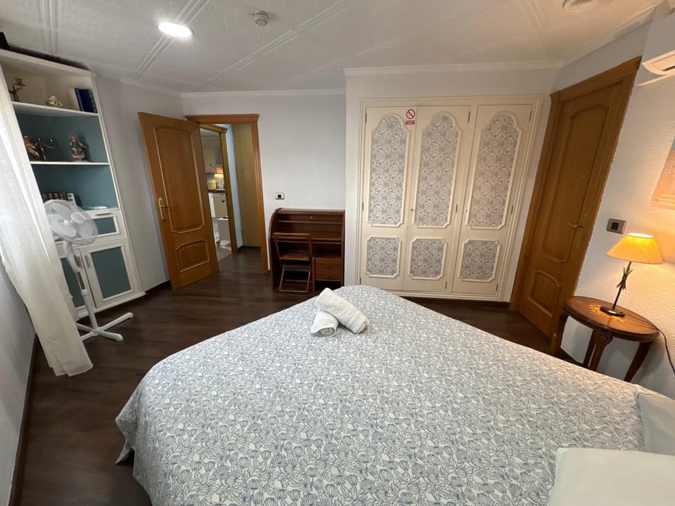 Bed, Photo of the whole room, Bedroom, towels, wardrobe