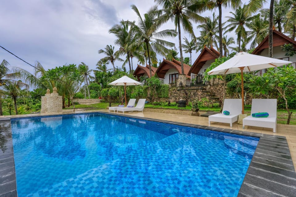 Natural landscape, Swimming pool, sunbed