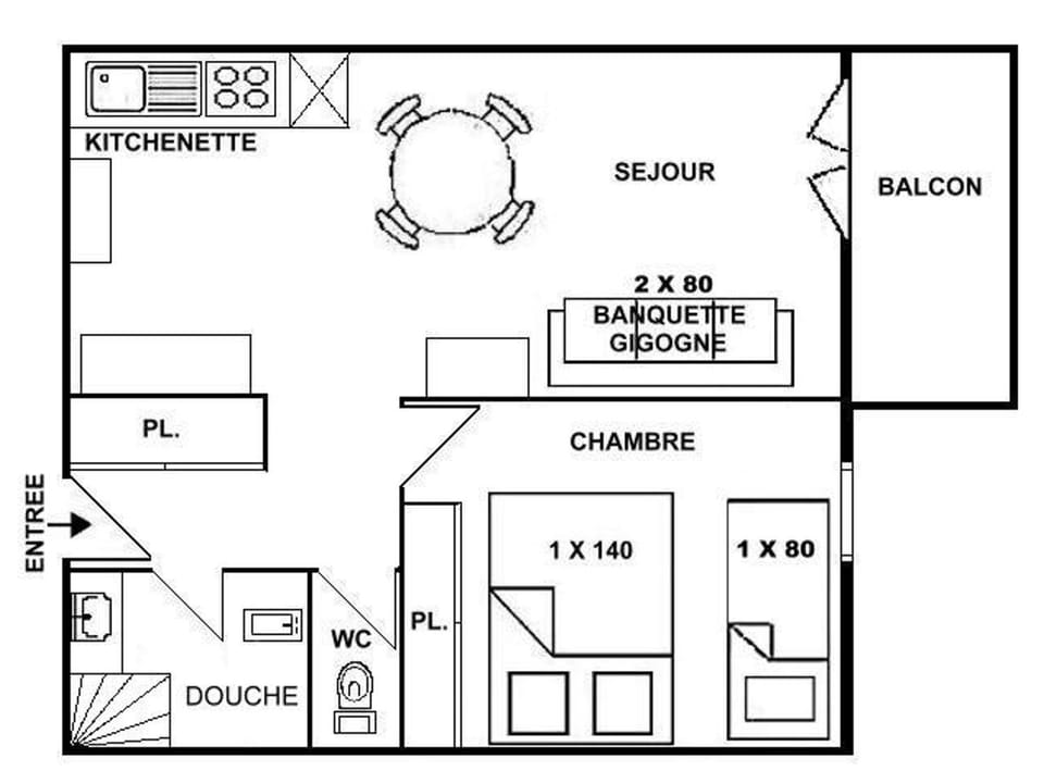 Appartement 2 Pièces 5 Pers. aux Saisies avec Balcon Sud - FR-1-594-85 Apartment in Haute-Savoie