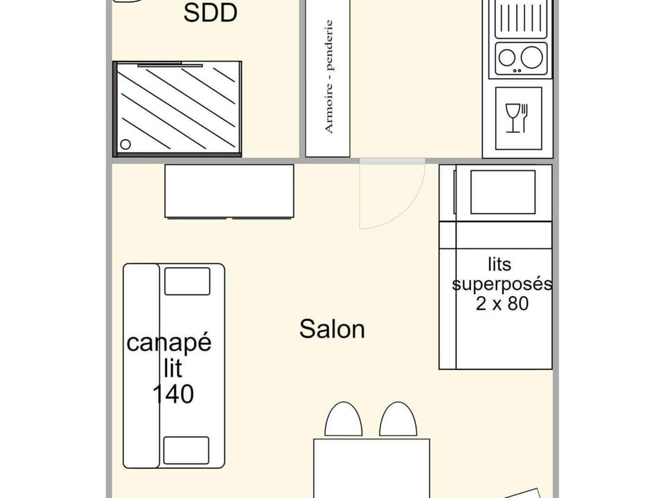 Studio aux Saisies, 4 personnes, proche pistes Apartment in Haute-Savoie