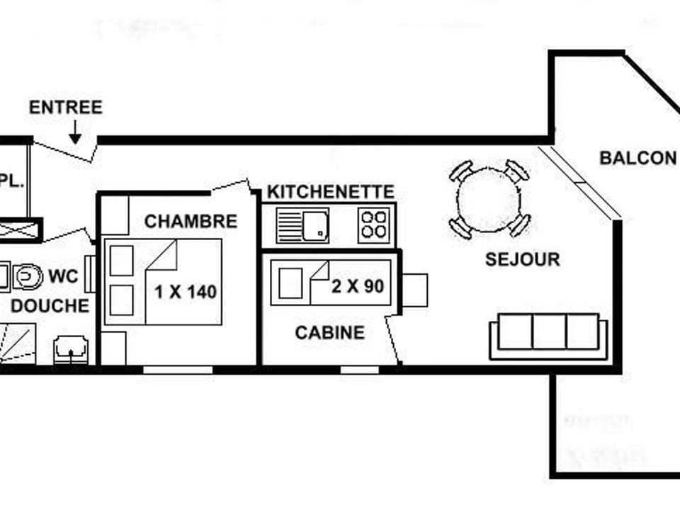 Appartement 2 pièces pour 4 personnes aux Saisies - FR-1-594-168 Apartment in Villard-sur-Doron