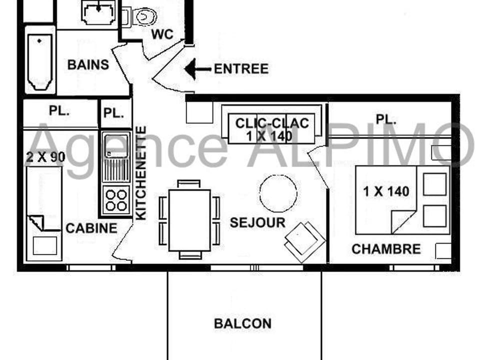 Appartement 2 pièces pour 6 Pers - Les Saisies - FR-1-594-185 Apartment in Villard-sur-Doron