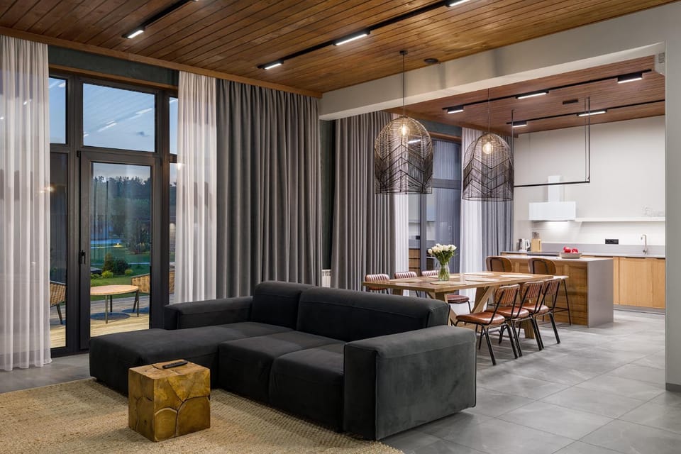 Coffee/tea facilities, Kitchen or kitchenette, Living room, Photo of the whole room, Seating area, Dining area, pet friendly