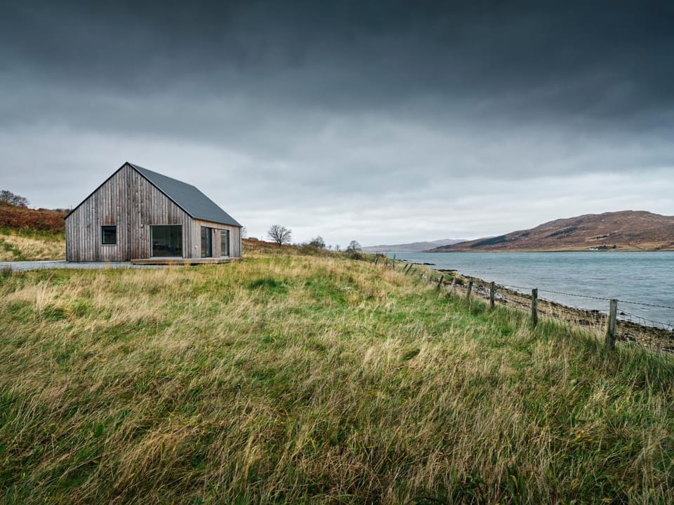 Beautiful views from right above the water House in Scotland