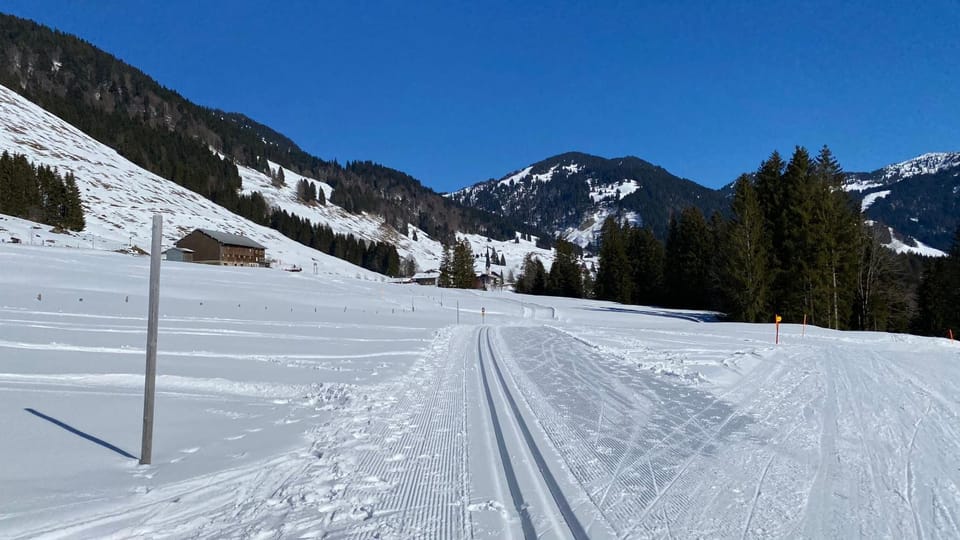 Natural landscape, Winter, Skiing, Mountain view