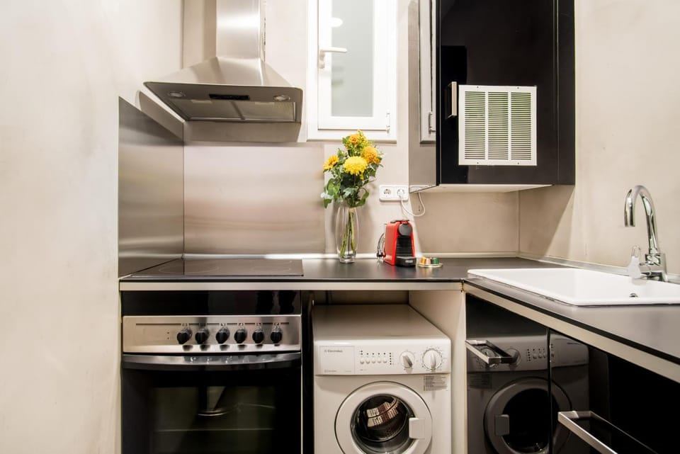 Kitchen or kitchenette, dishwasher, minibar, oven, pet friendly, stove, washing machine, dryer