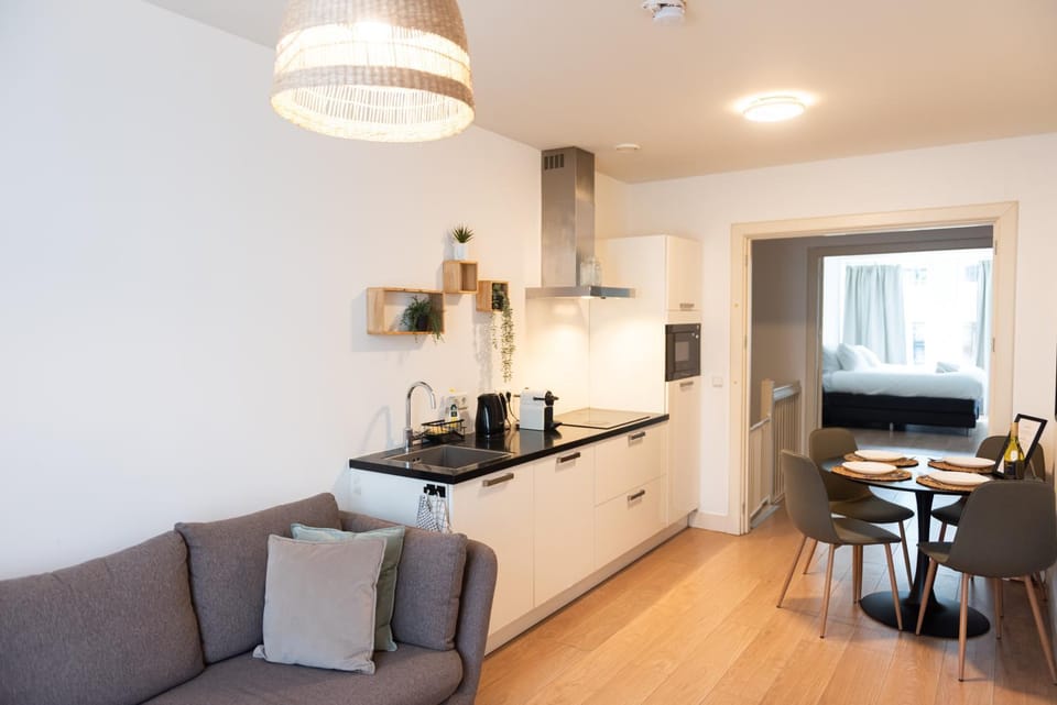 Living room, Dining area, Bedroom, dishwasher, oven, stove, kitchen