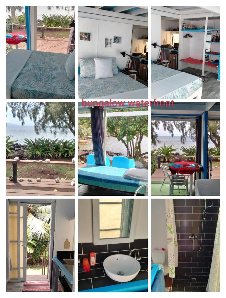 bungalow vue lagon 180 degré, la maison bleue Bed and Breakfast in Moorea-Maiao