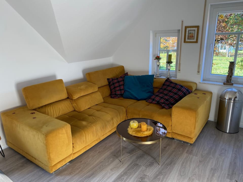 Kitchen or kitchenette, Living room, Seating area