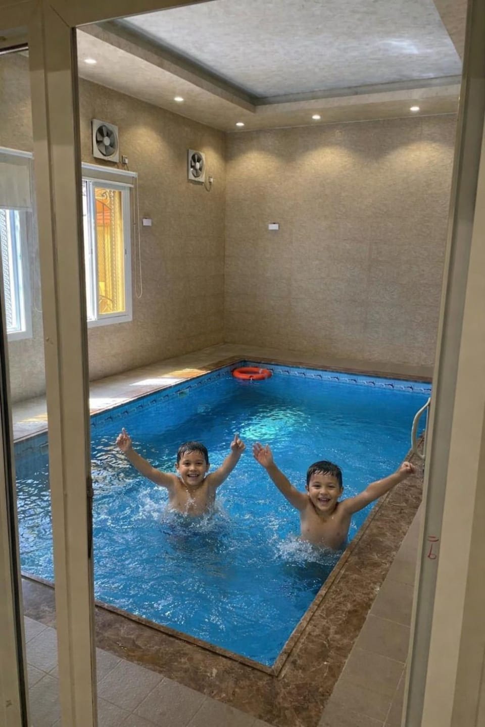 Swimming pool, group of guests