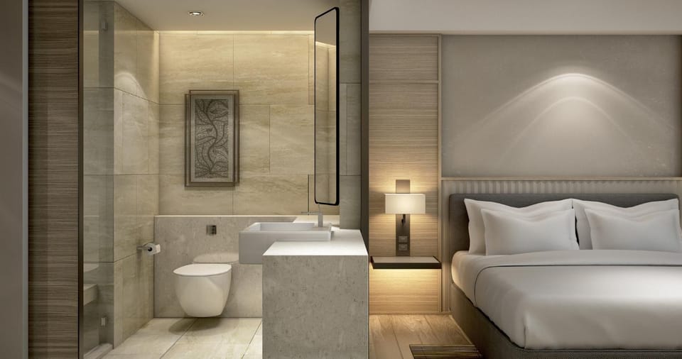 Bed, Bathroom, Bedroom