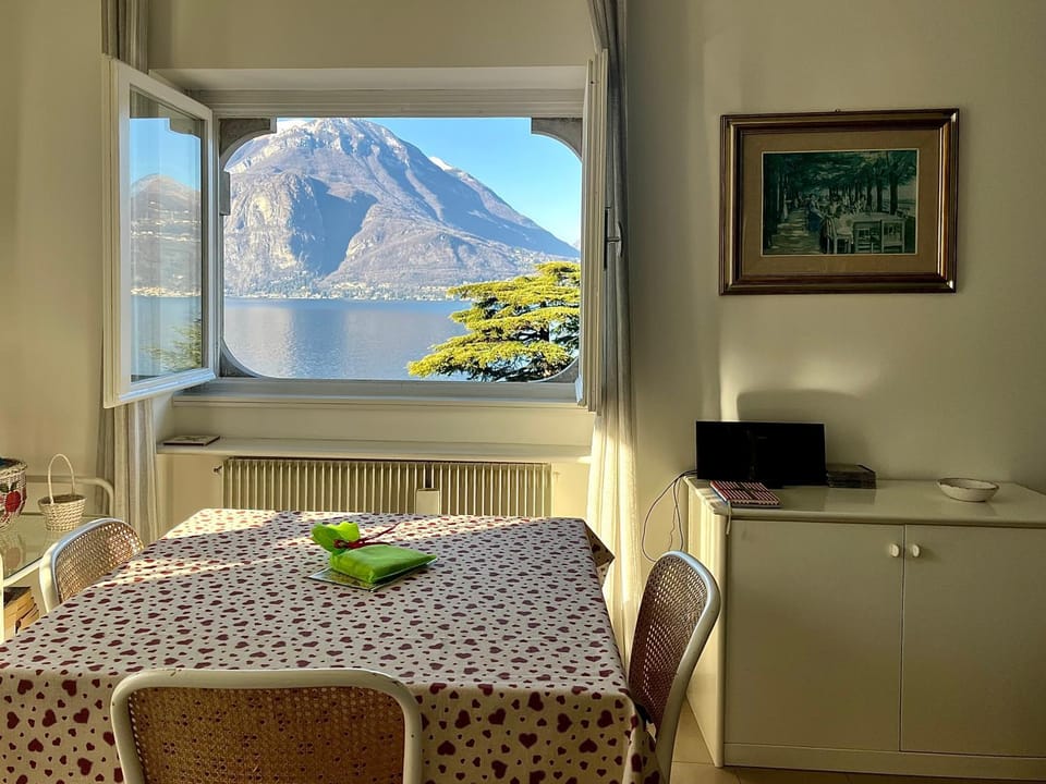 Natural landscape, Living room, Seating area, Lake view