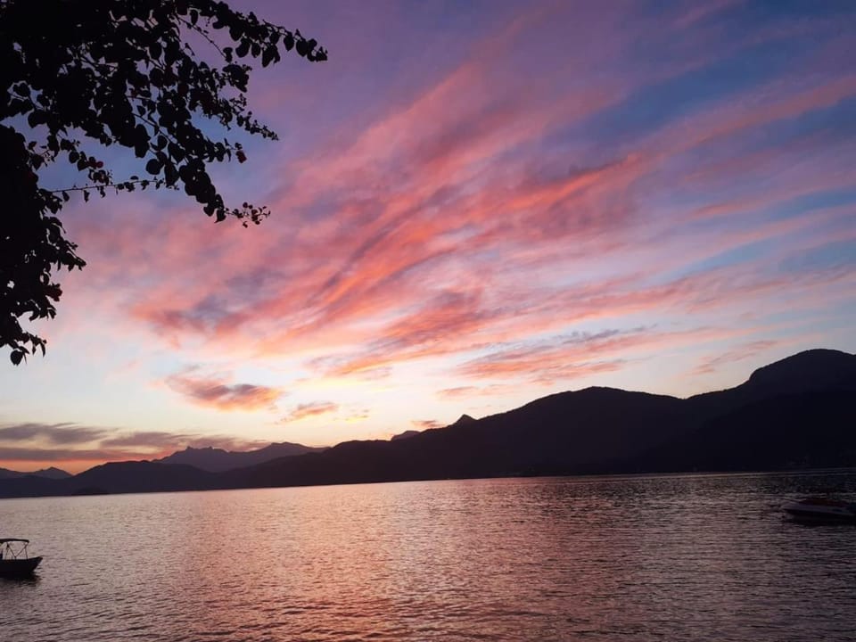 Natural landscape, Mountain view, Sunrise, Sunset