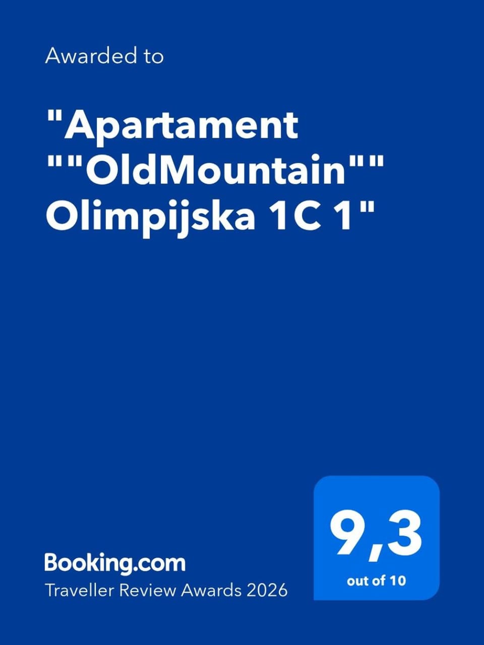 Apartament "OldMountain" Olimpijska 1C 1 Apartment in Poland