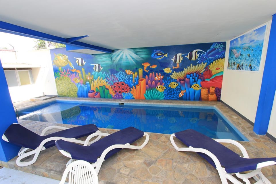 Pool view, Swimming pool, sunbed