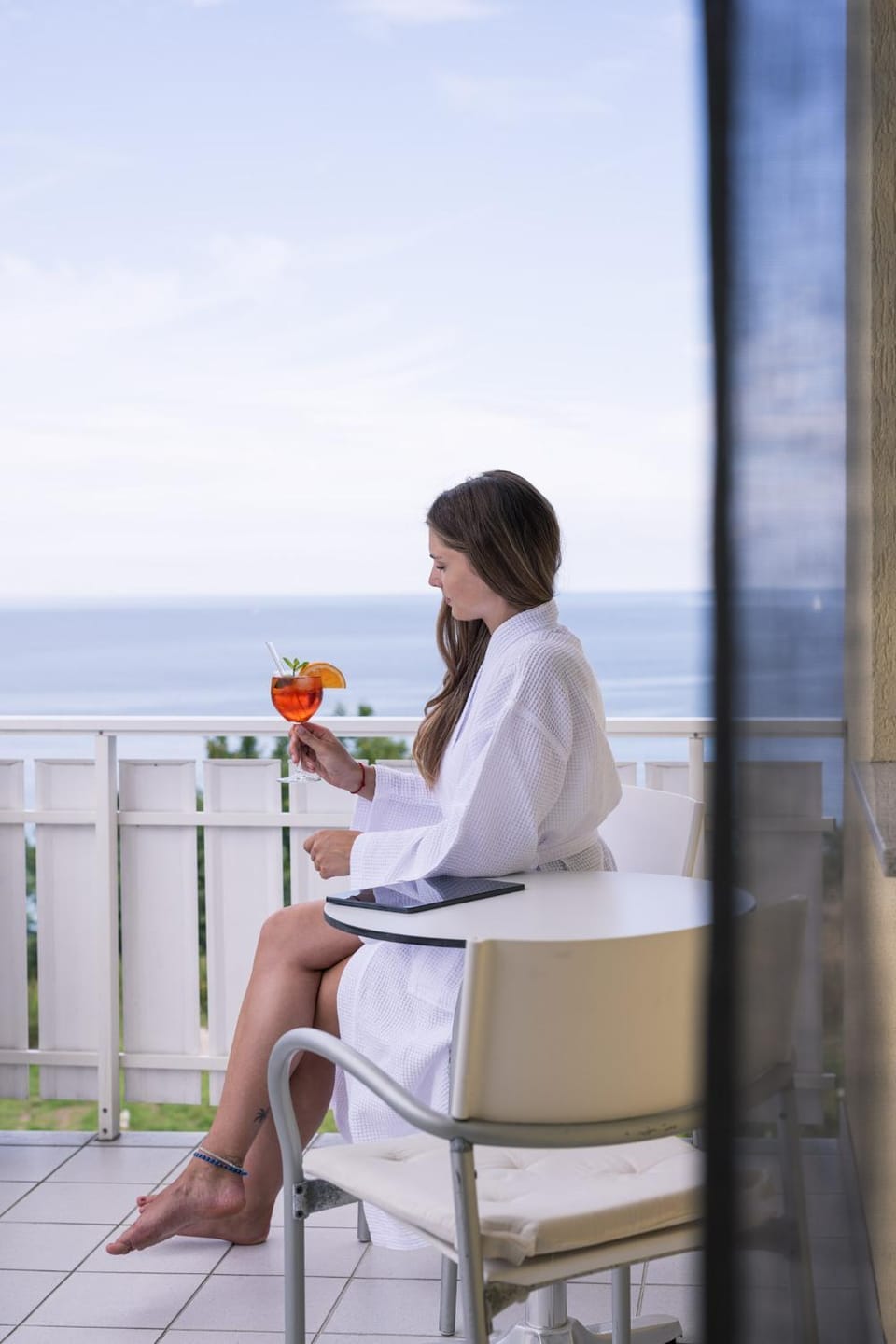 View (from property/room), Balcony/Terrace, Sea view, Drinks