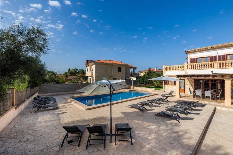Property building, Living room, Swimming pool