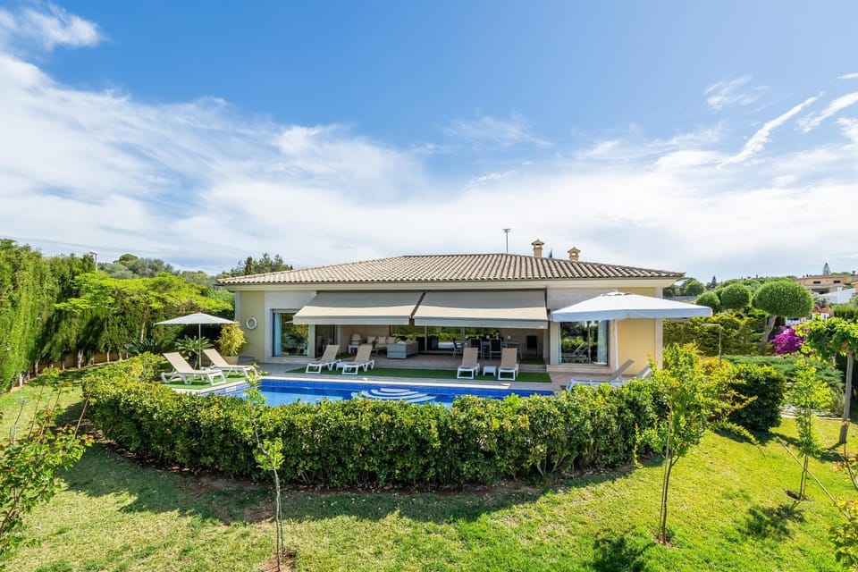 Property building, Living room, Swimming pool