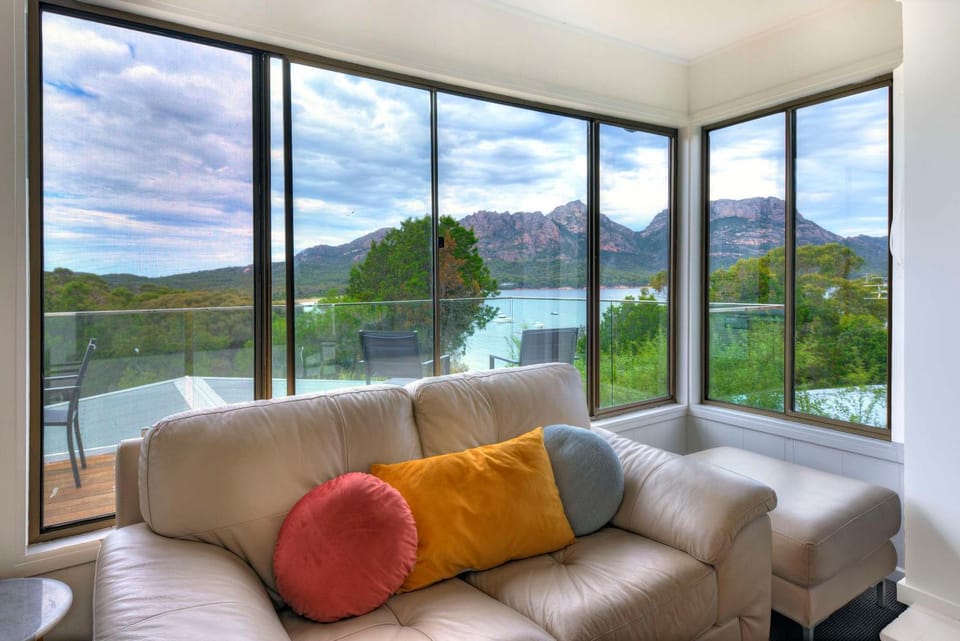 Living room, Seating area, Mountain view, Sea view