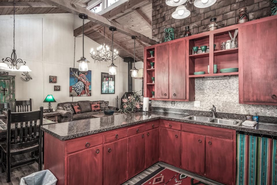 Kitchen or kitchenette, Living room, Seating area, furniture, kitchen