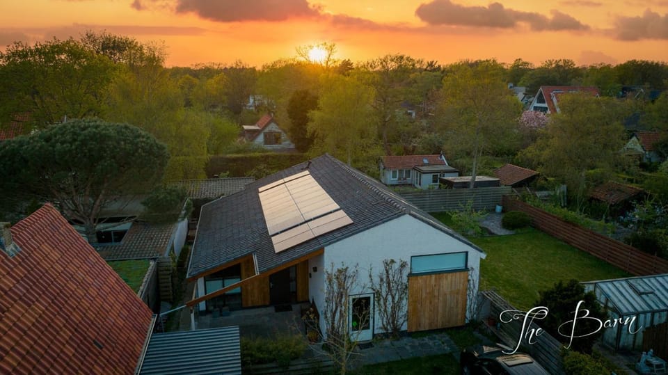 Property building, Bird's eye view, Sunset