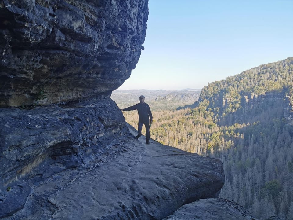 People, Natural landscape, Mountain view