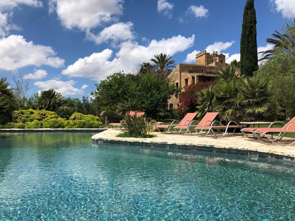 Natural landscape, Garden, Swimming pool, Swimming pool