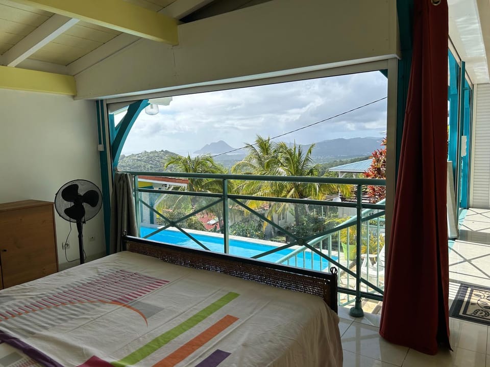 View (from property/room), Bedroom, Pool view