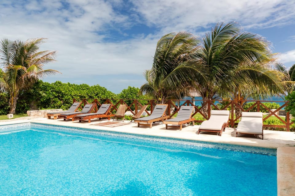 Day, Natural landscape, Garden, Garden view, Pool view, Swimming pool, sunbed
