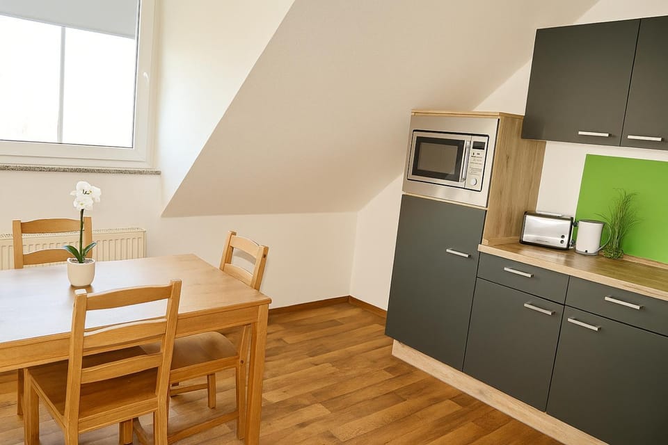 Kitchen or kitchenette, Dining area, microwave