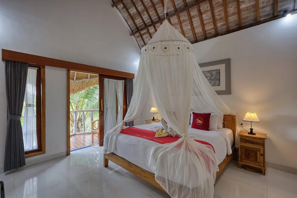 Bed, View (from property/room), Photo of the whole room, Bedroom, towels