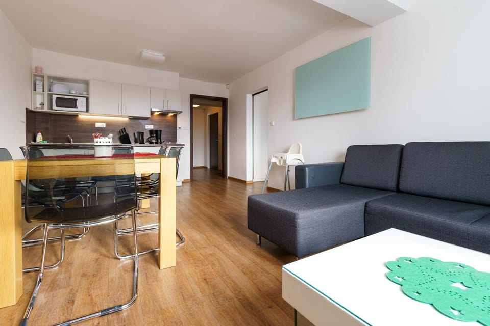 Kitchen or kitchenette, Living room, Seating area, stove