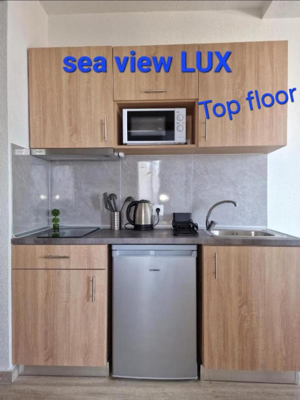 Kitchen or kitchenette, minibar, stove