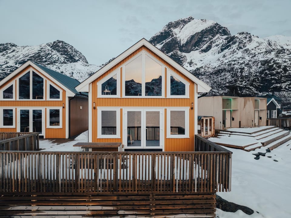 Property building, Natural landscape, Winter, Mountain view