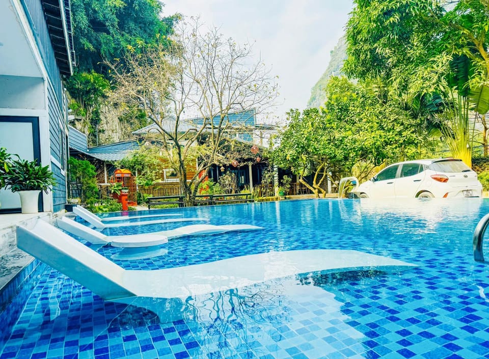 Pool view, Swimming pool, sunbed