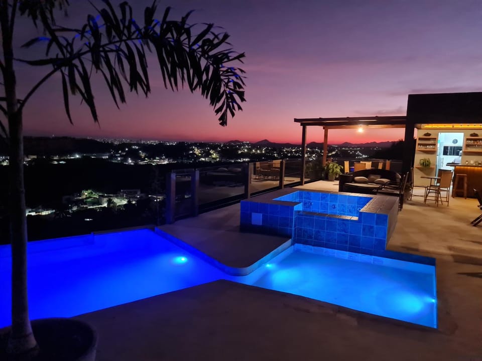 Pool view, Swimming pool, Swimming pool, Sunset